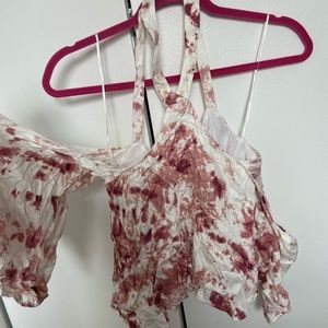 Pink and white tie dye Blouse